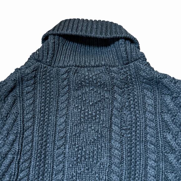 Ralph Lauren Denim and Supply Black Cable Knit Zip Up Cardigan Size M REPAIRED - Picture 11 of 14